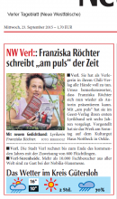 Titelblatt Verler Zeitung 23.09.2015